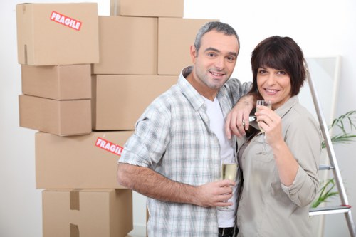 Moving van loaded for a house removal in Northsheen